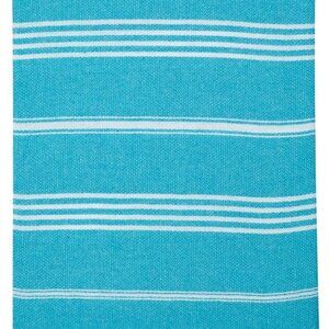 XL Aqua Striped Turkish Cotton Peshtemal Quick Dry Beach Towel Bath Pool Travel